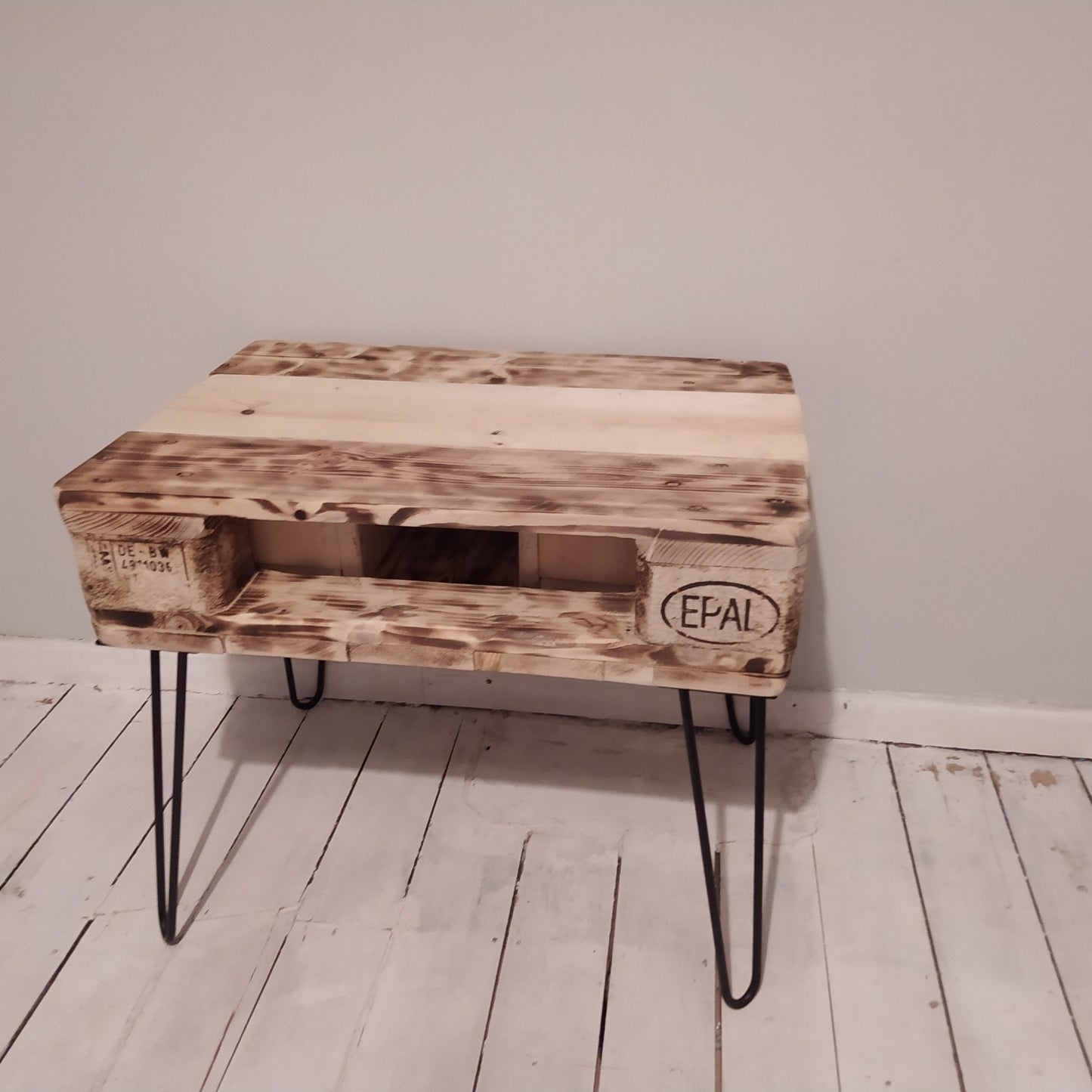 Steampunk industrial coffee table, side table.