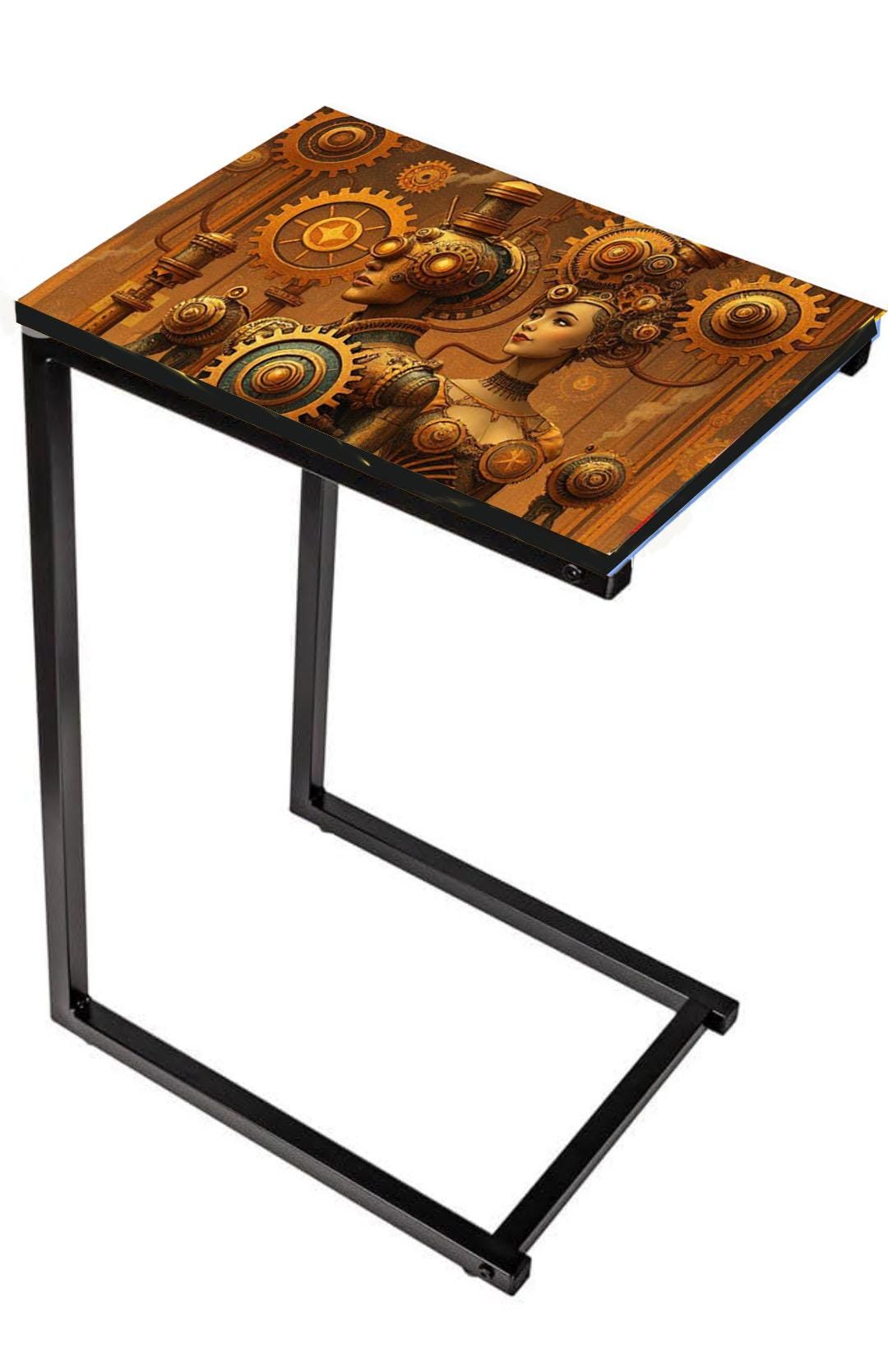 Customizable Industrial Steel Frame Bedside Table for Retro Home Decor