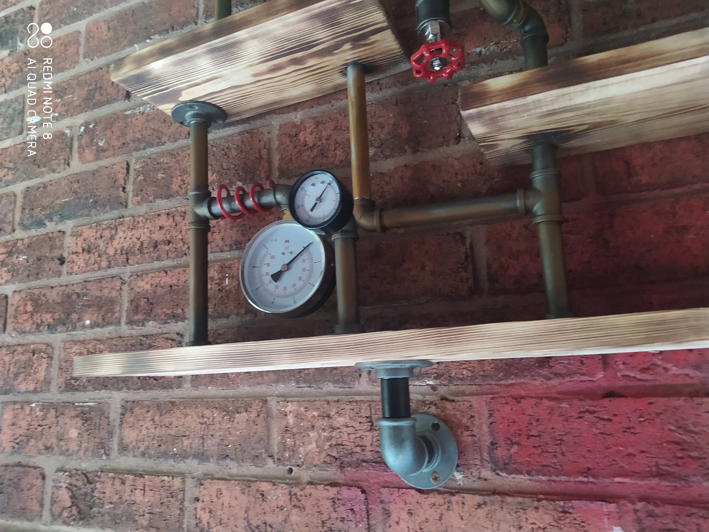 Steampunk shelves industrial retro