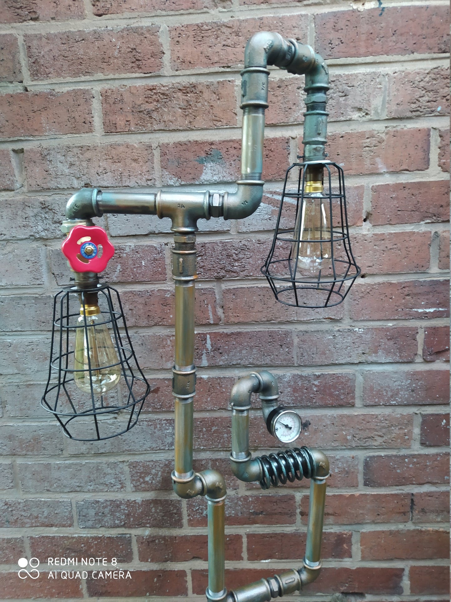 industrial steampunk vintage floor lamp with cages lamshade