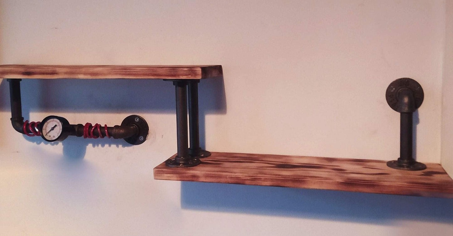 Steampunk shelve industrial retro
