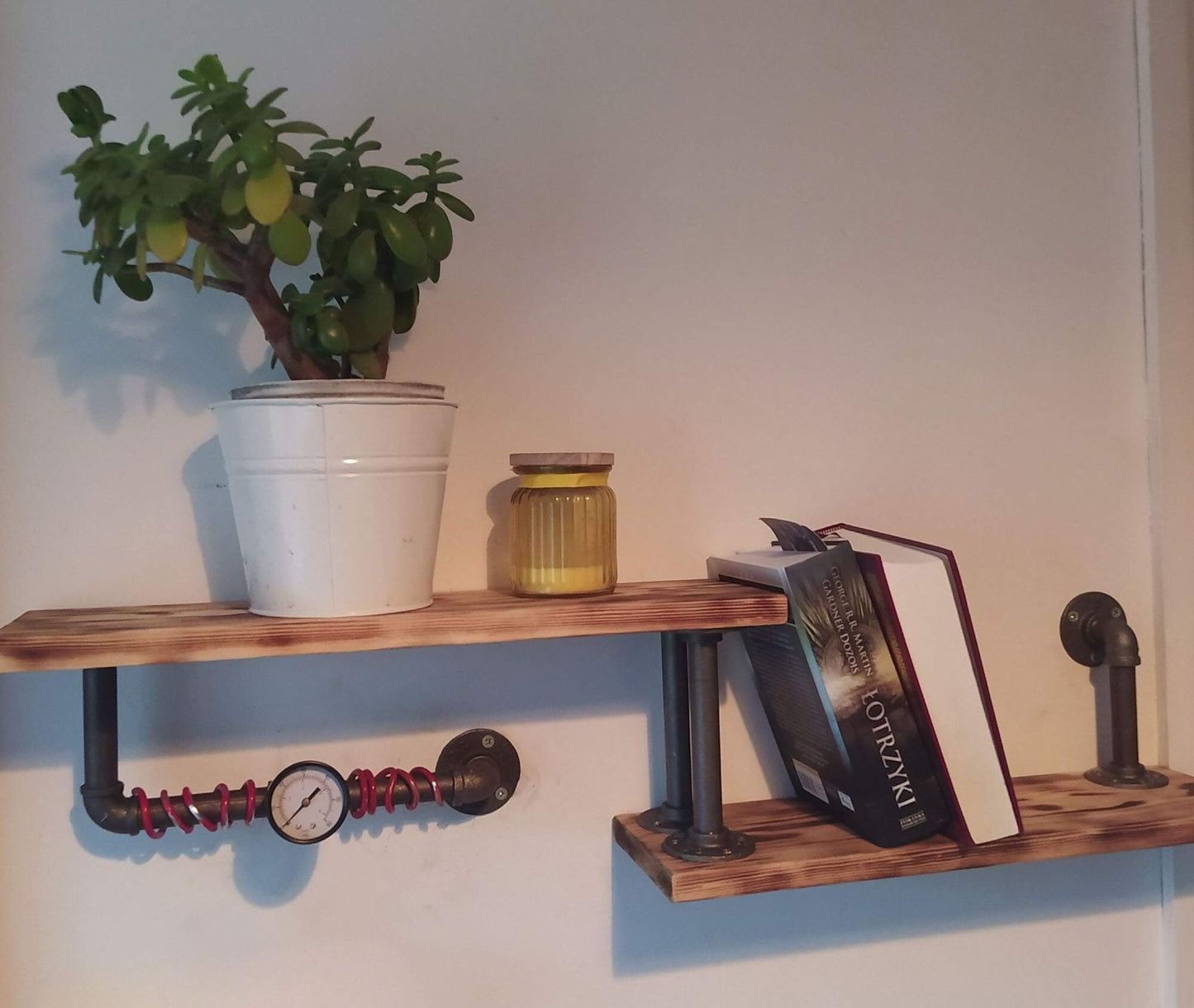 Steampunk shelve industrial retro