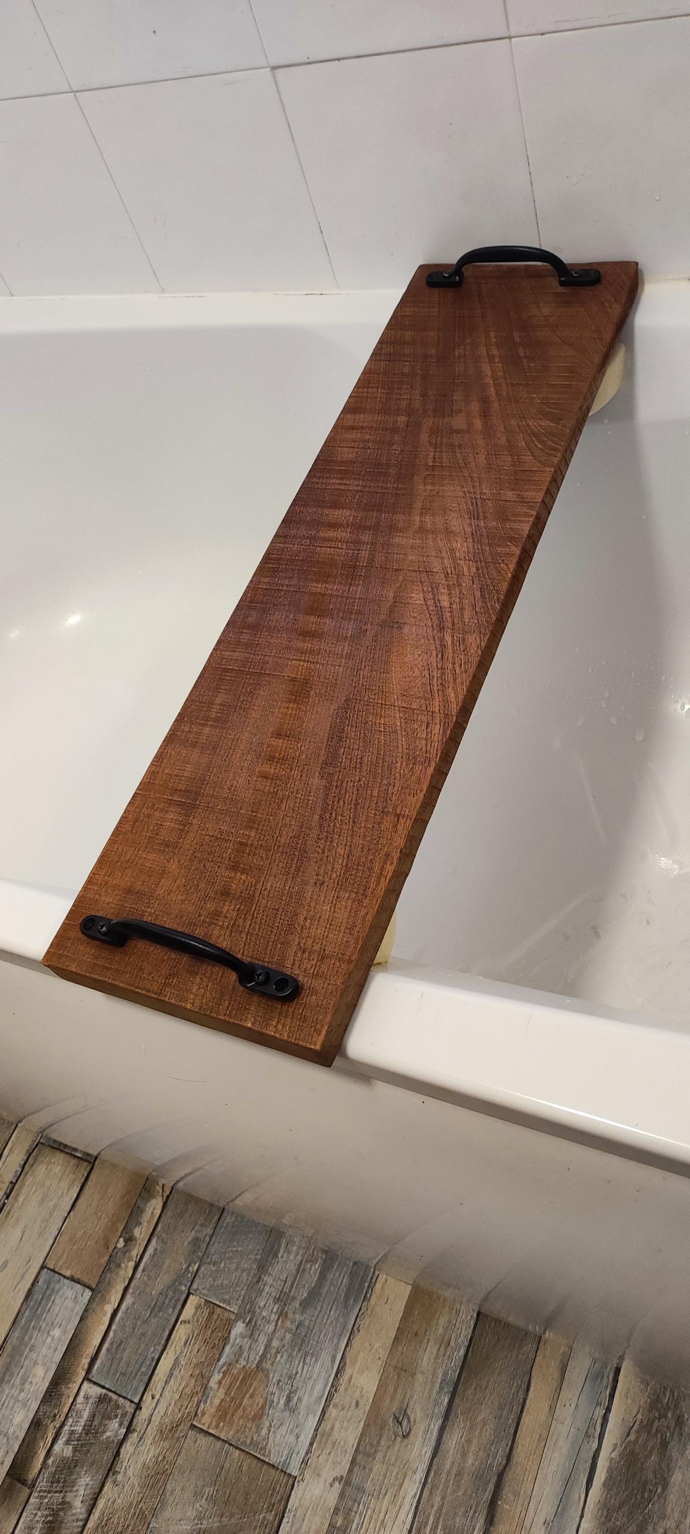 Sapele wood bath tray