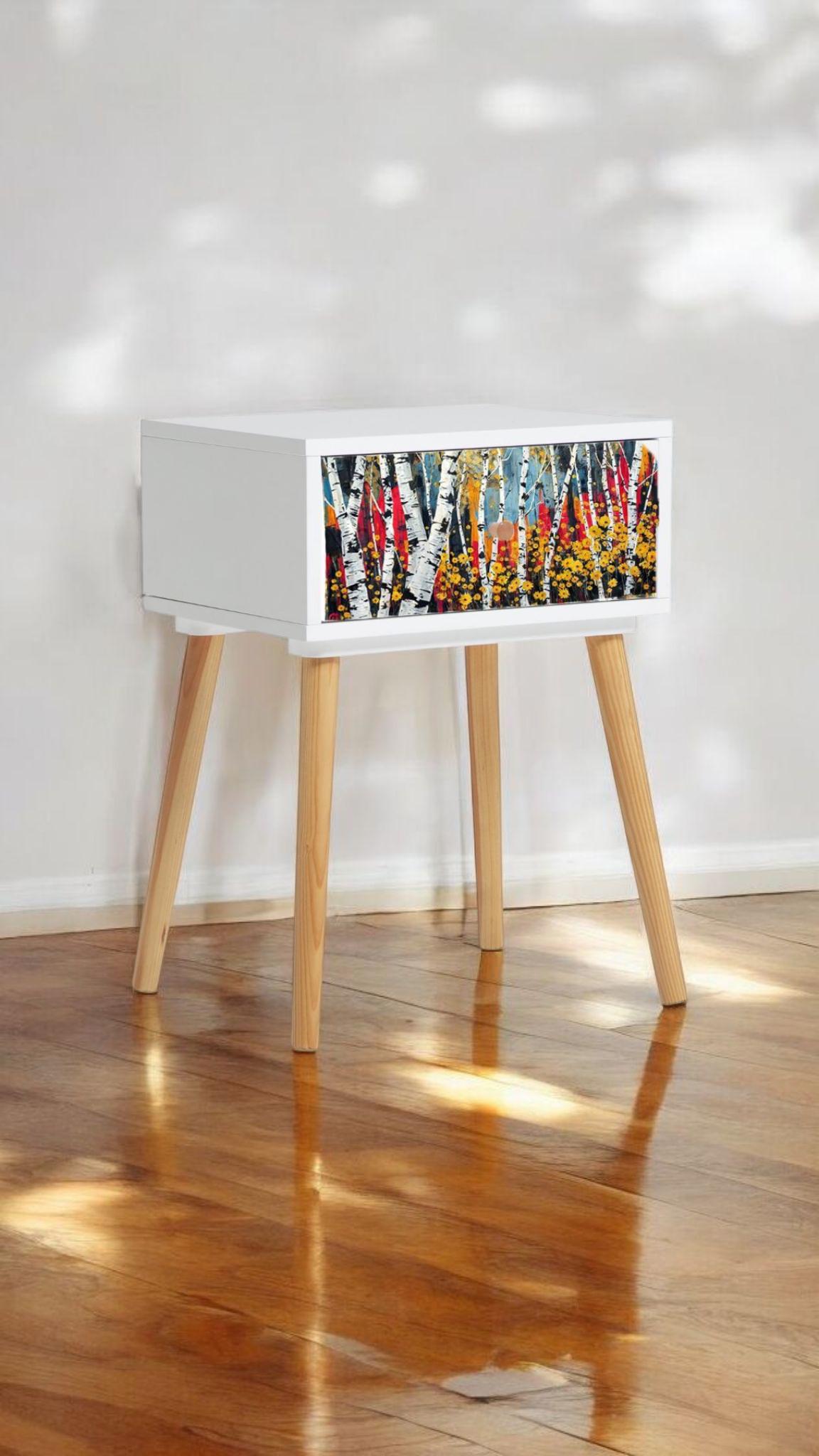 Nature-Inspired Bedside Table with Custom Color and Design Options, Choose Your Legs for a Unique Bedroom Transformation
