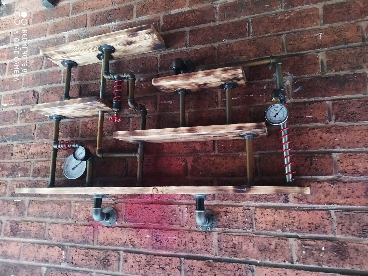 Steampunk shelves industrial retro