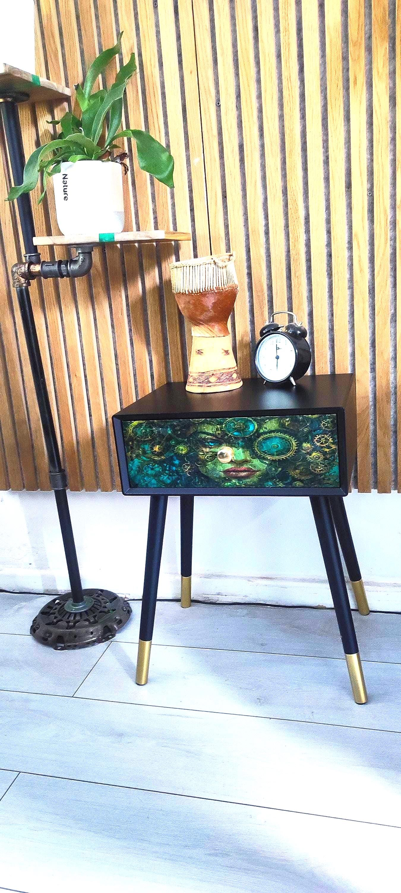 Retro Bedside Table- Transform Your Bedroom - Choice of Colour - Unique Home Decor