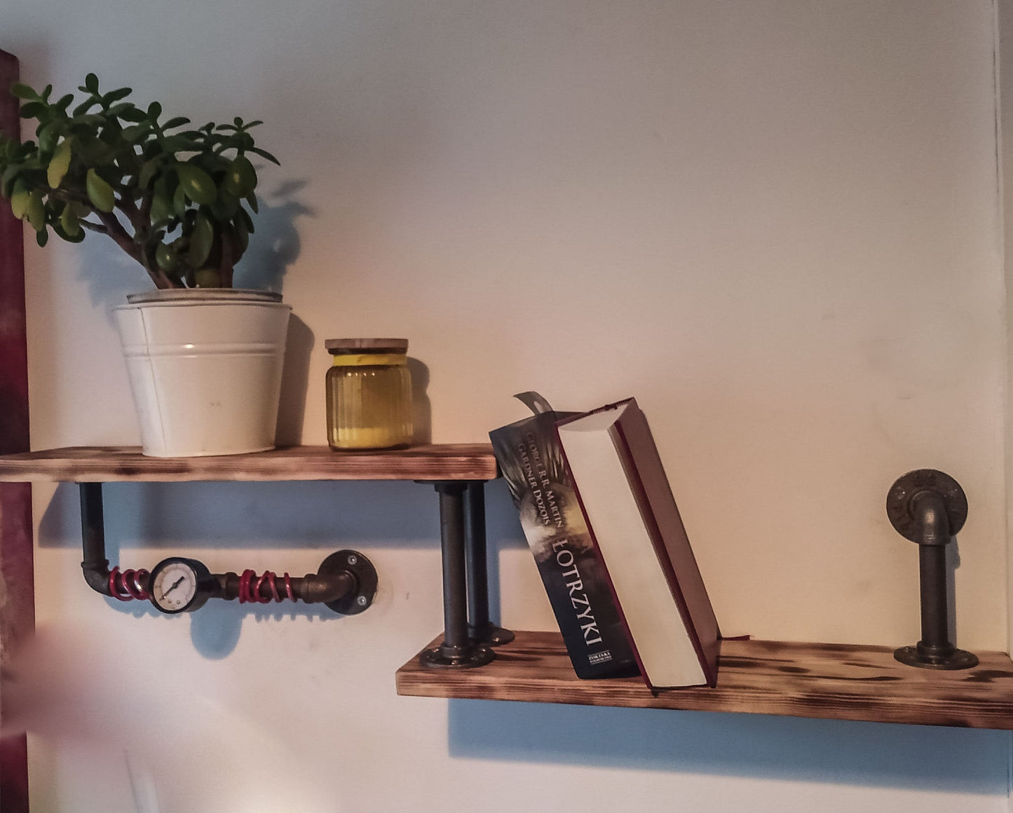 Steampunk shelve industrial retro