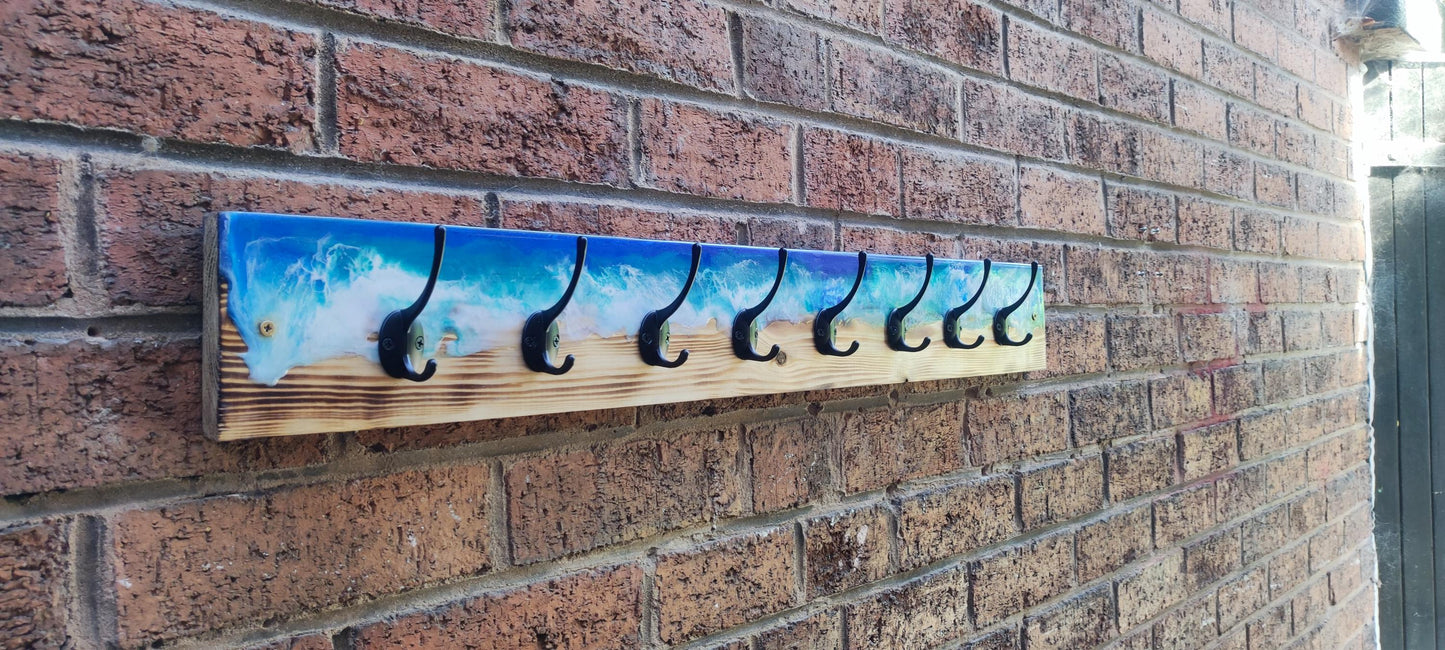 Industrial Coat Hook Hanger with ocean resign design