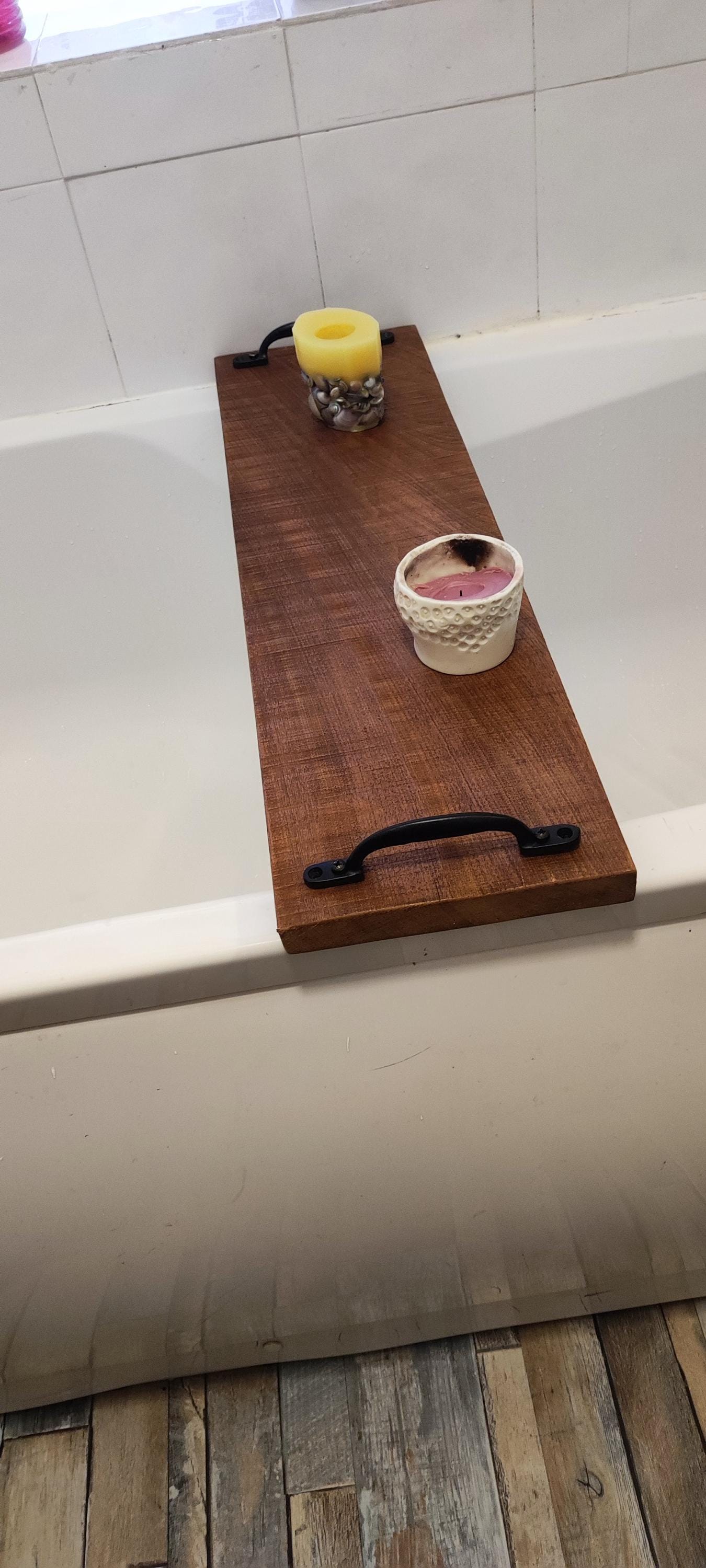 Sapele wood bath tray