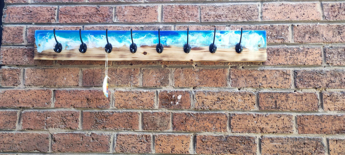 Industrial Coat Hook Hanger with ocean resign design