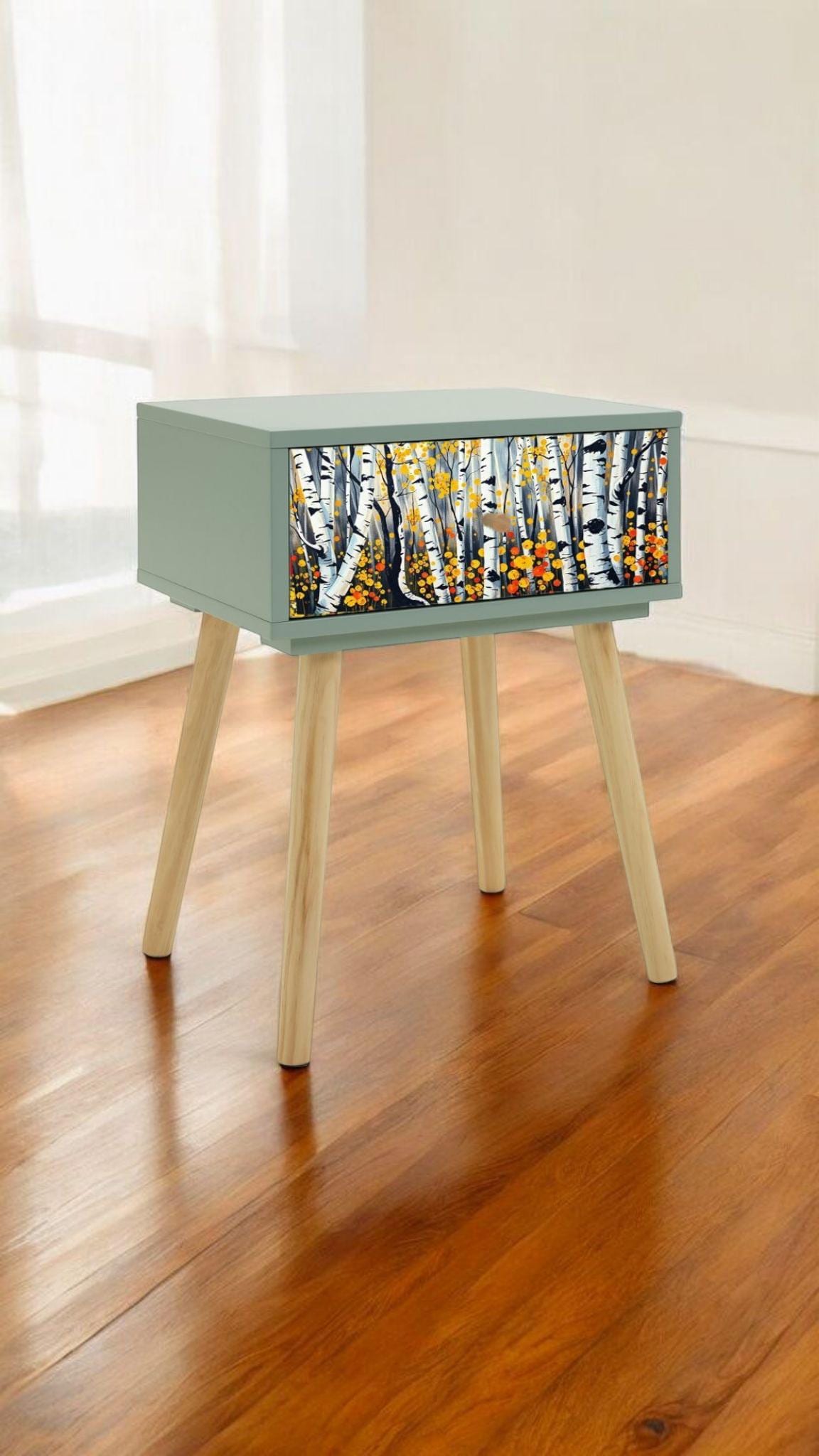 Retro Bedside Table with Custom Color, Design, and Leg Options - Perfect Addition for Any Home, Transform Your Bedroom