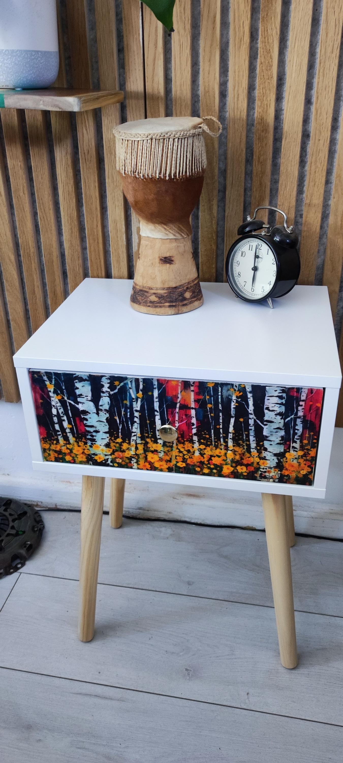 Nature-Inspired Bedside Table with Custom Color and Design Options, Choose Your Legs for a Unique Bedroom Transformation