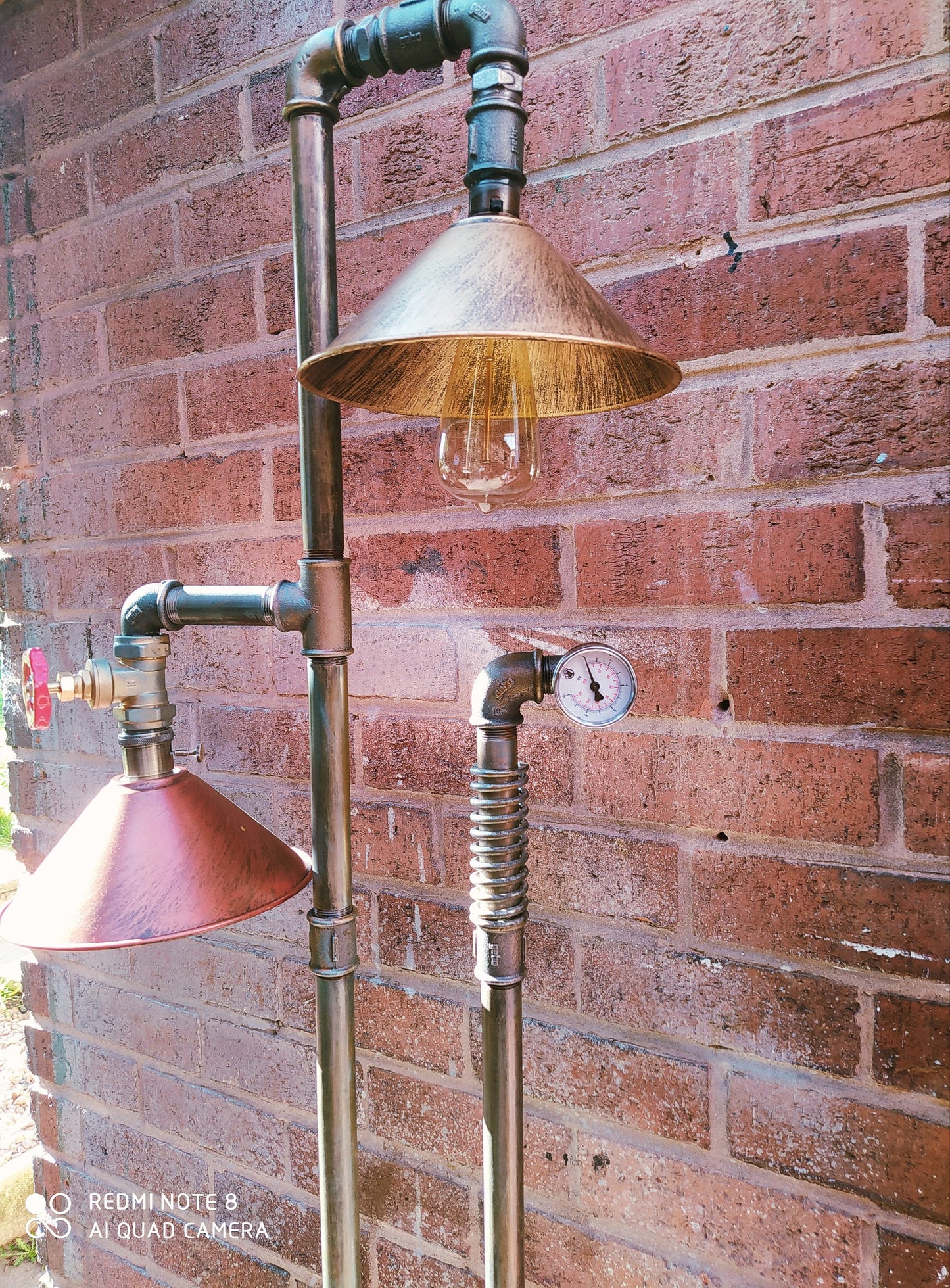 industrial steampunk vintage floor lamp with lamshade
