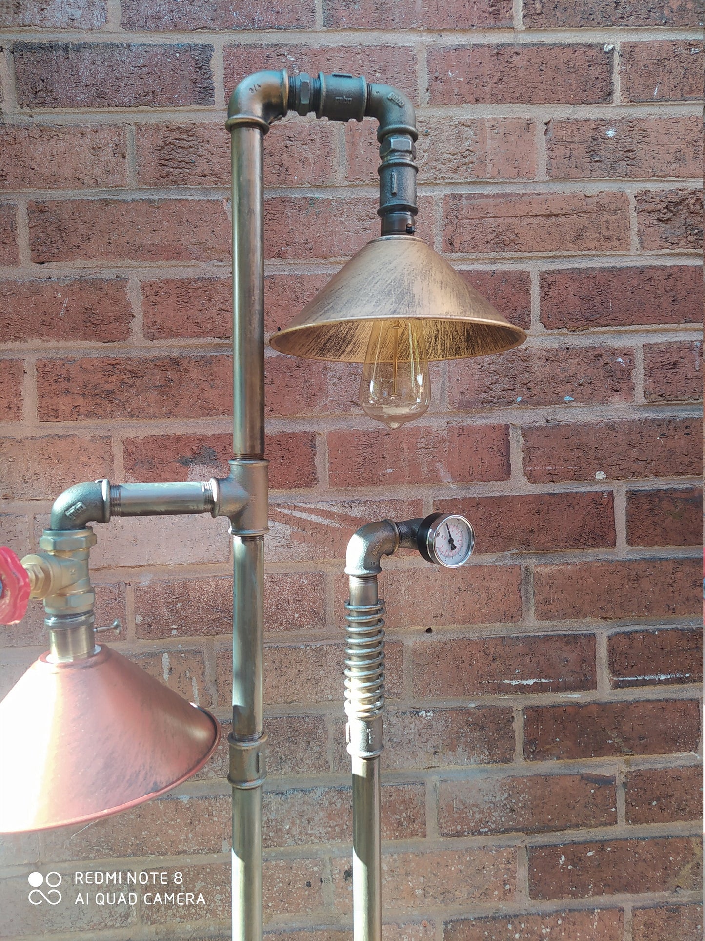 industrial steampunk vintage floor lamp with lamshade