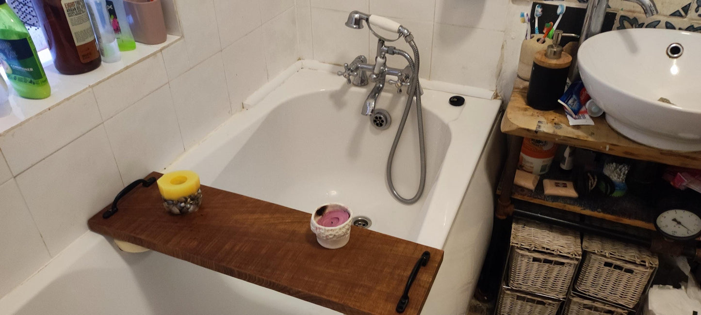 Sapele wood bath tray