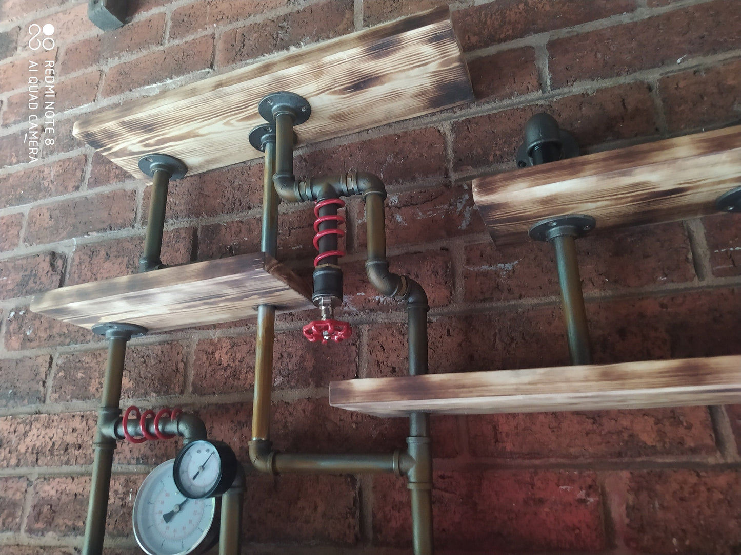 Steampunk shelves industrial retro