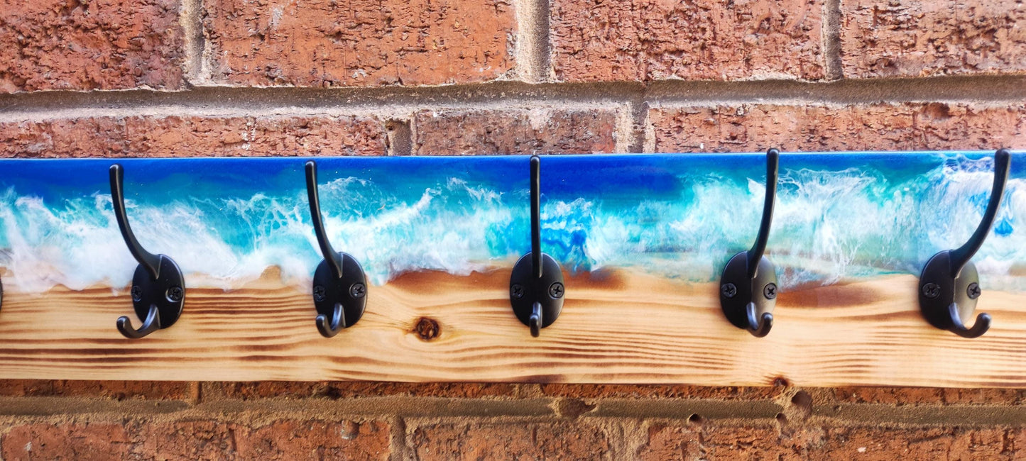 Industrial Coat Hook Hanger with ocean resign design
