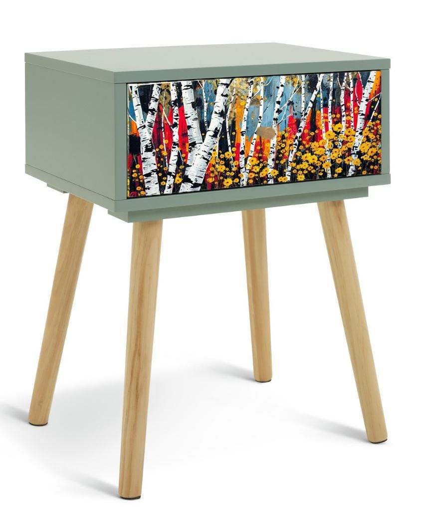 Retro Bedside Table with Custom Color, Design, and Leg Options - Perfect Addition for Any Home, Transform Your Bedroom