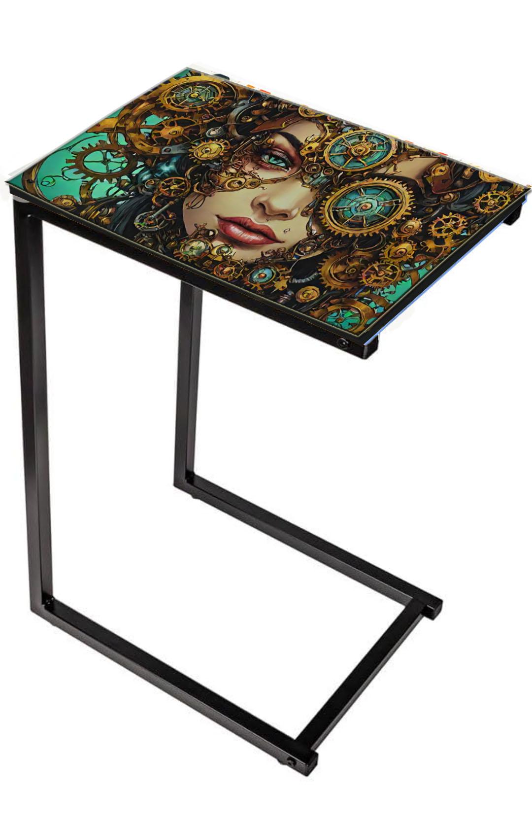Customizable Industrial Steel Frame Bedside Table for Retro Home Decor
