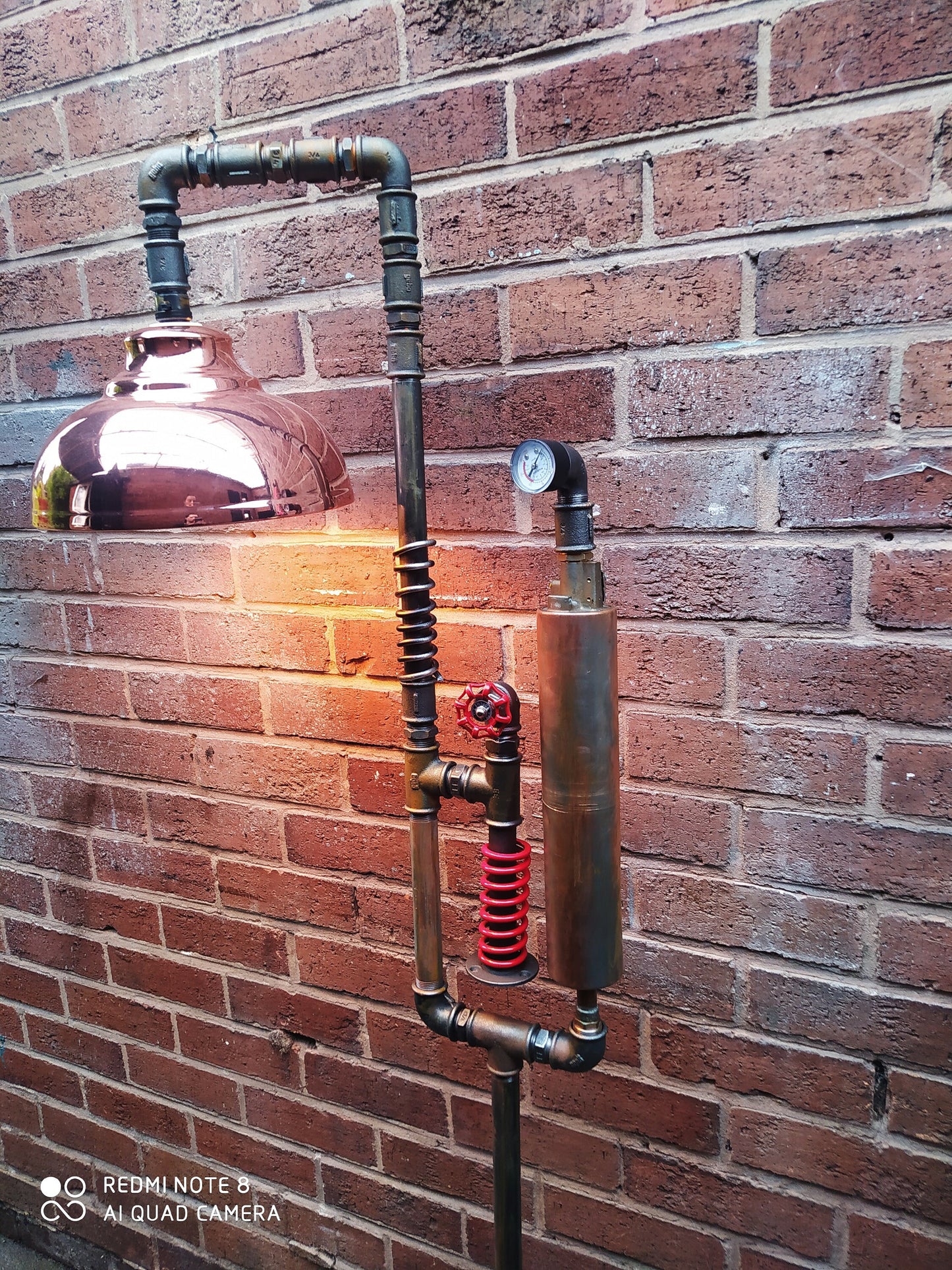 Industrial Steampunk Vintage Floor Lamp with Handmade Retro Pipe Design