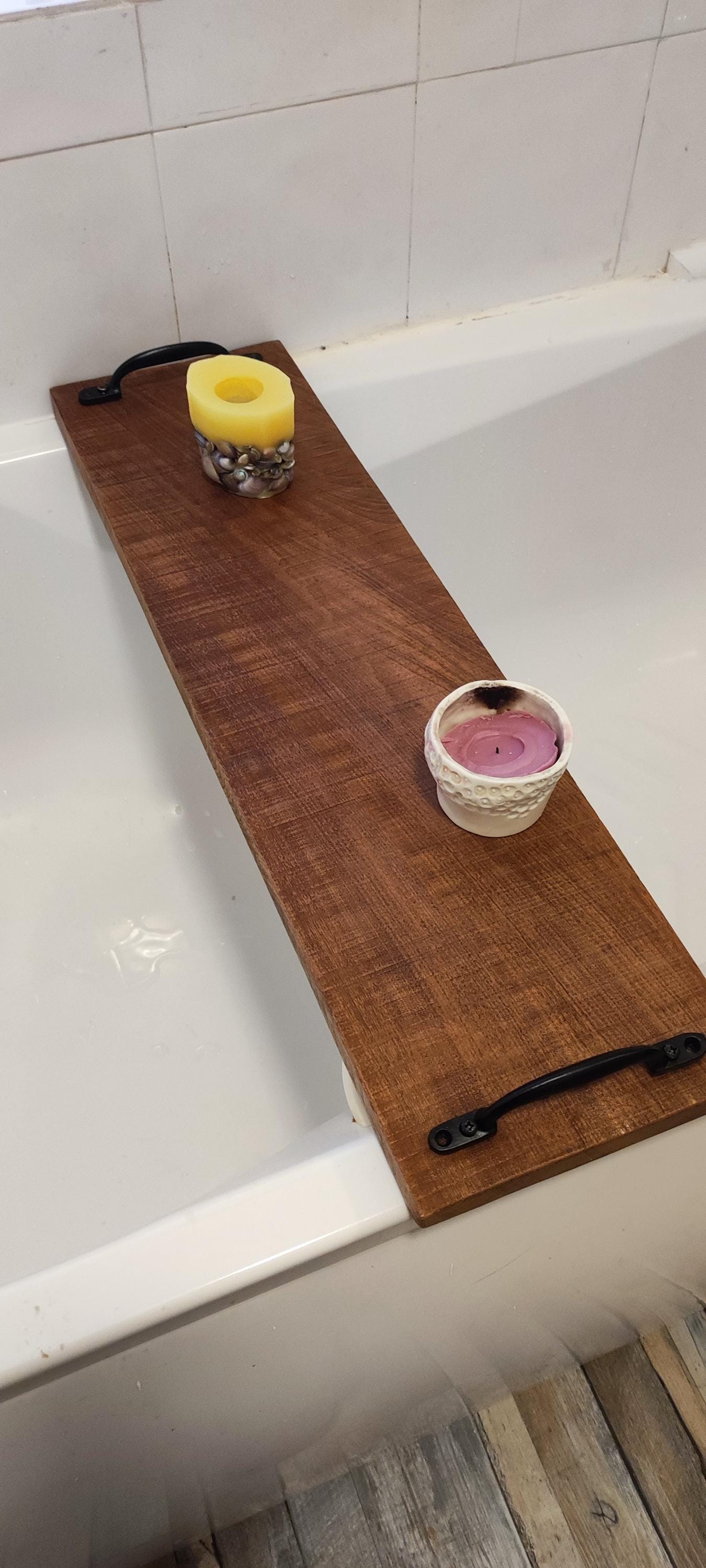 Sapele wood bath tray