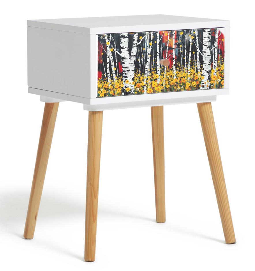 Nature-Inspired Bedside Table with Custom Color and Design Options, Choose Your Legs for a Unique Bedroom Transformation
