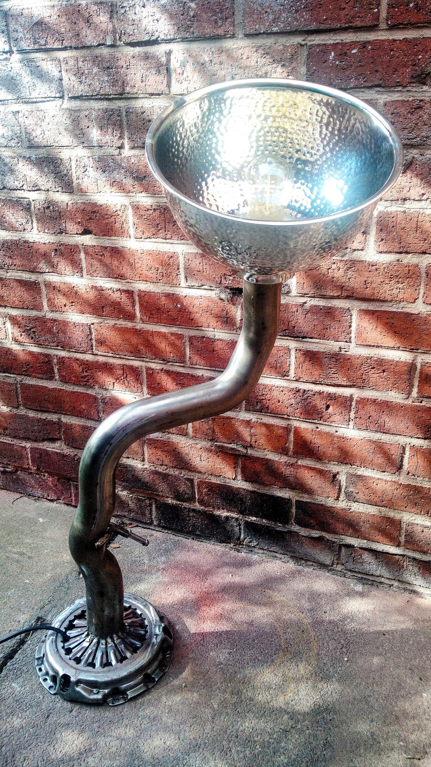 Vintage Industrial Table Lamp with Edison Bulb - Handmade Retro Art Lighting for Home or Office Decor