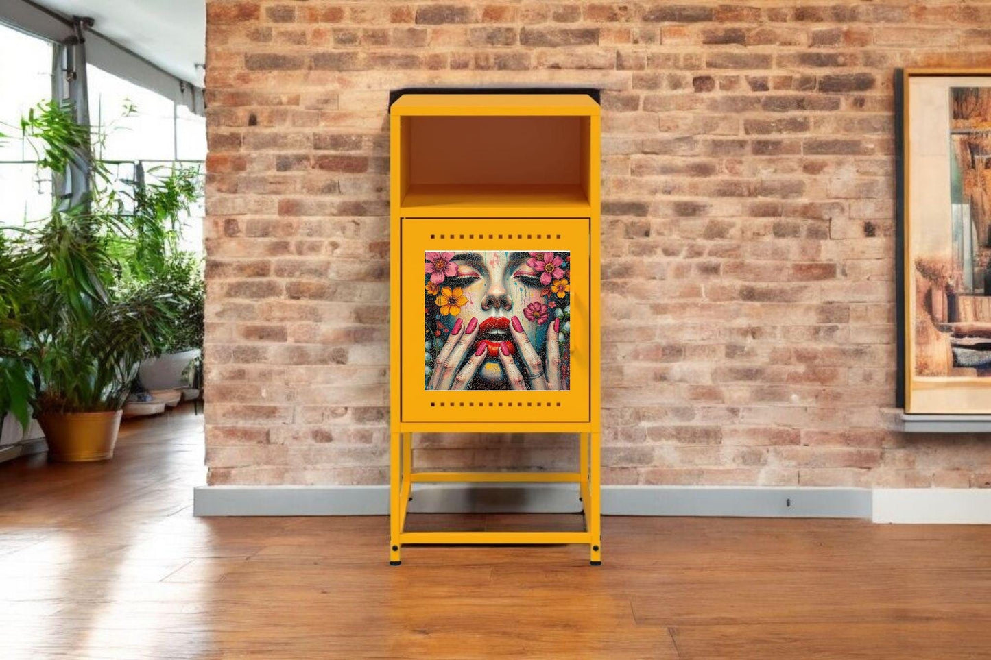 Industrial Steel Bedside Table - Custom Design & Colour Options - Retro Style Décor Piece for Home Interiors
