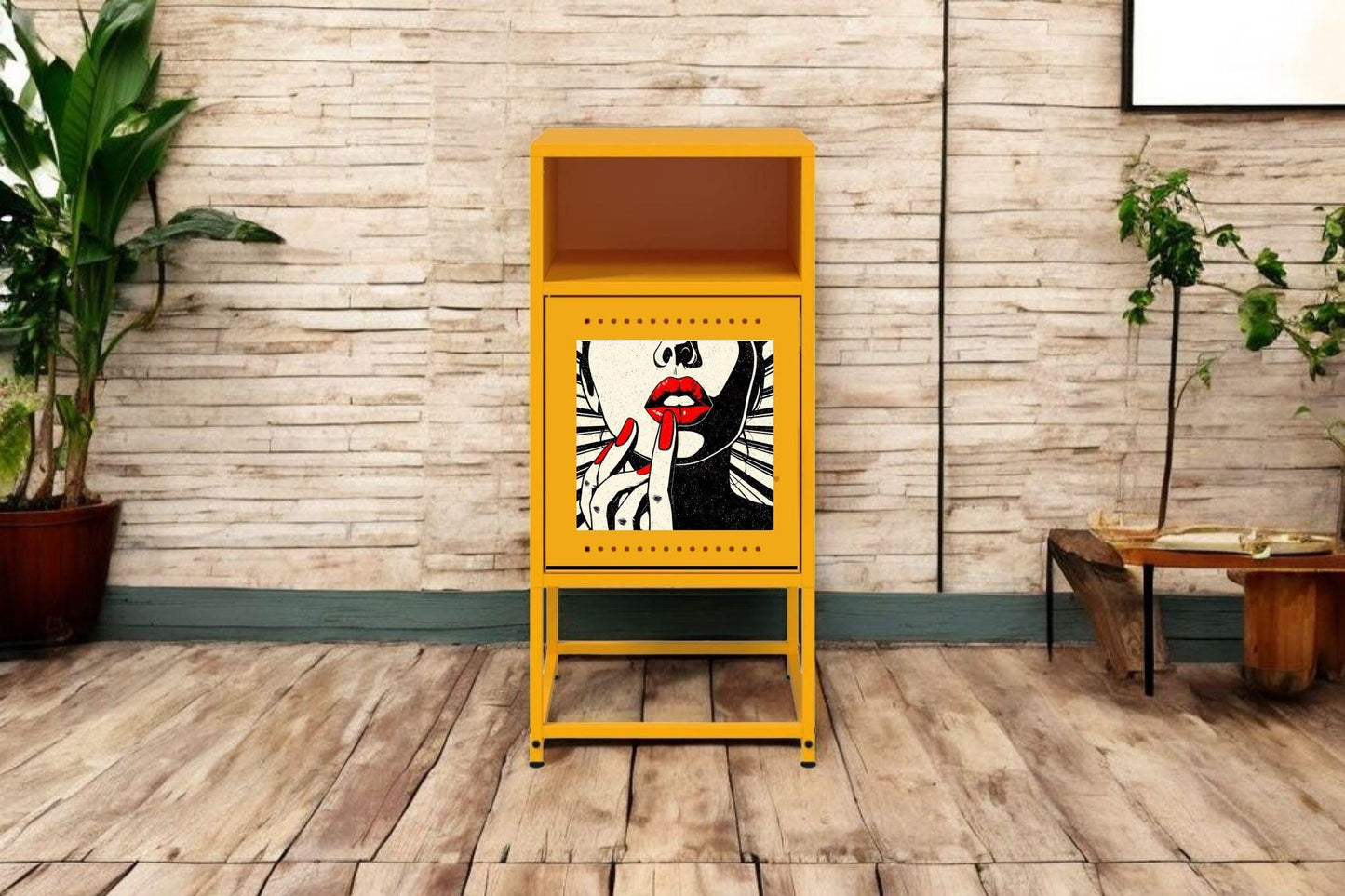 Industrial Steel Bedside Table - Custom Design & Colour Options - Retro Style Décor Piece for Home Interiors