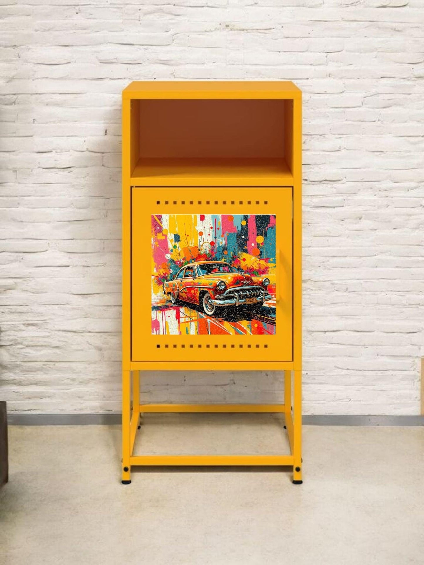 Industrial Steel Bedside Table - Custom Design & Colour Options - Retro Style Décor Piece for Home Interiors