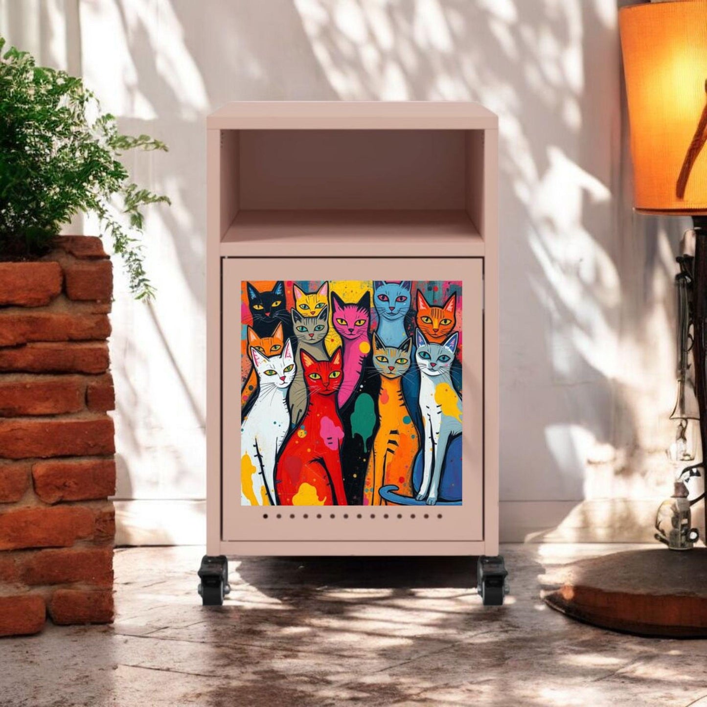 Custom Industrial Steel Bedside Table - Retro Design Options - Handmade Home Decor for Modern Living Spaces