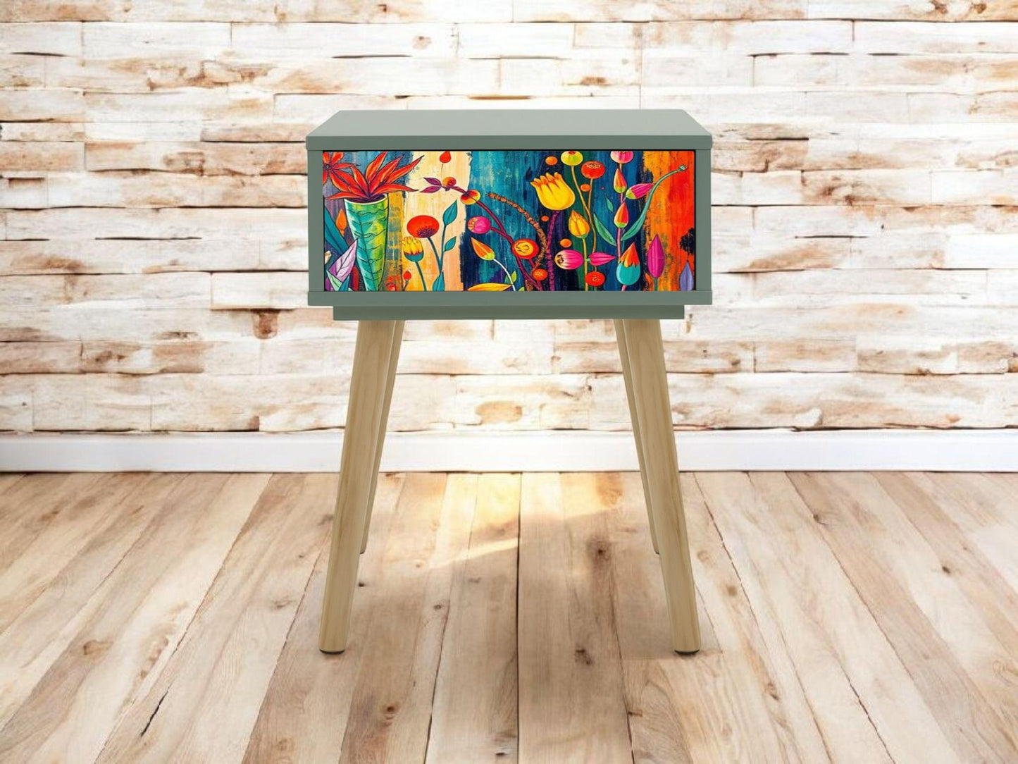 Retro Bedside Table - Custom Color & Design - Vintage-Inspired Decor - Choose Your Legs - Bedroom Transformation Piece