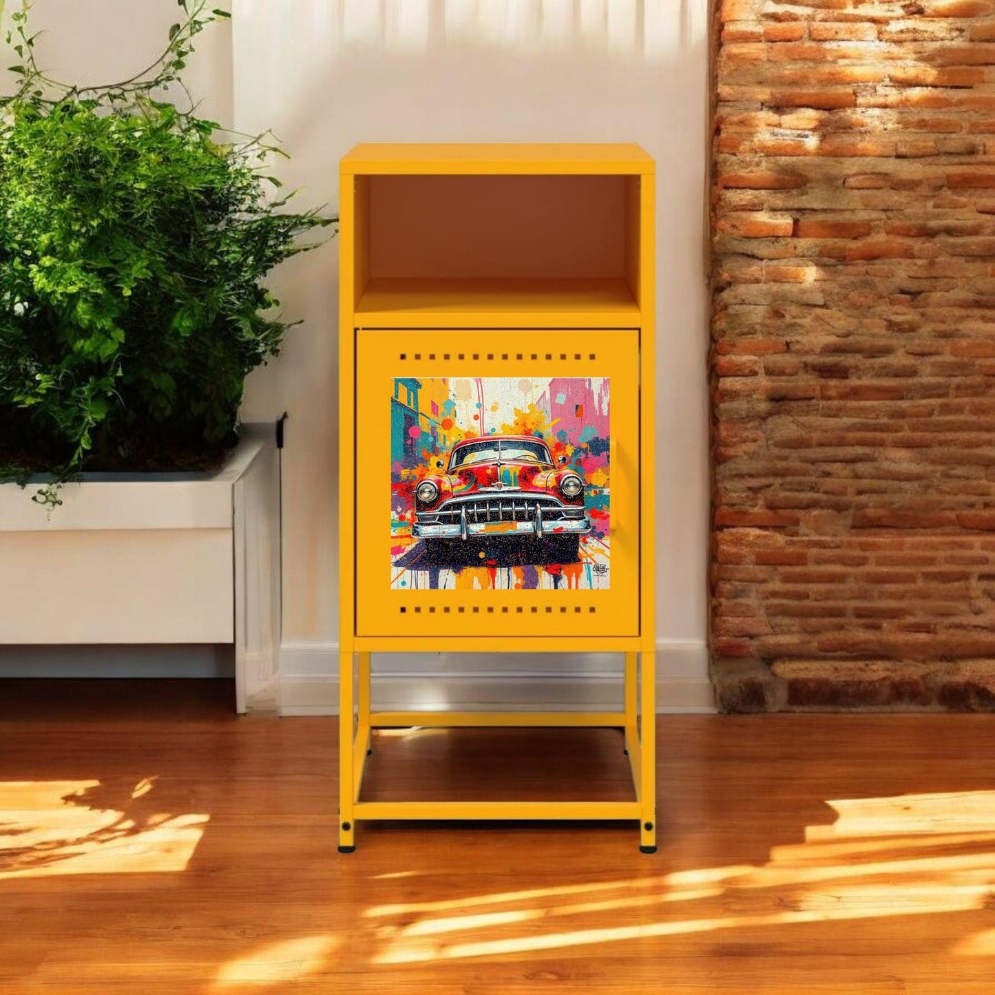 Industrial Steel Bedside Table - Custom Design & Colour Options - Retro Style Décor Piece for Home Interiors