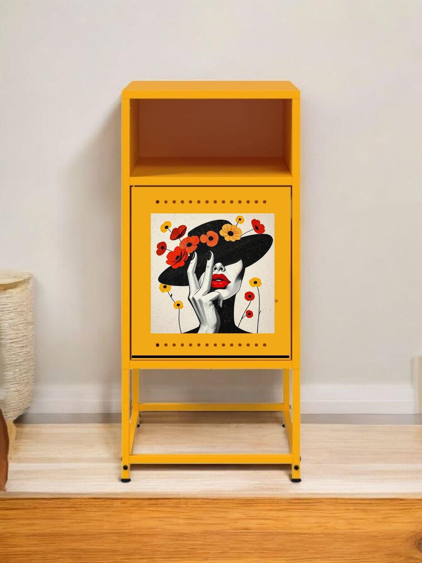 Industrial Steel Bedside Table - Custom Design & Colour Options - Retro Style Décor Piece for Home Interiors