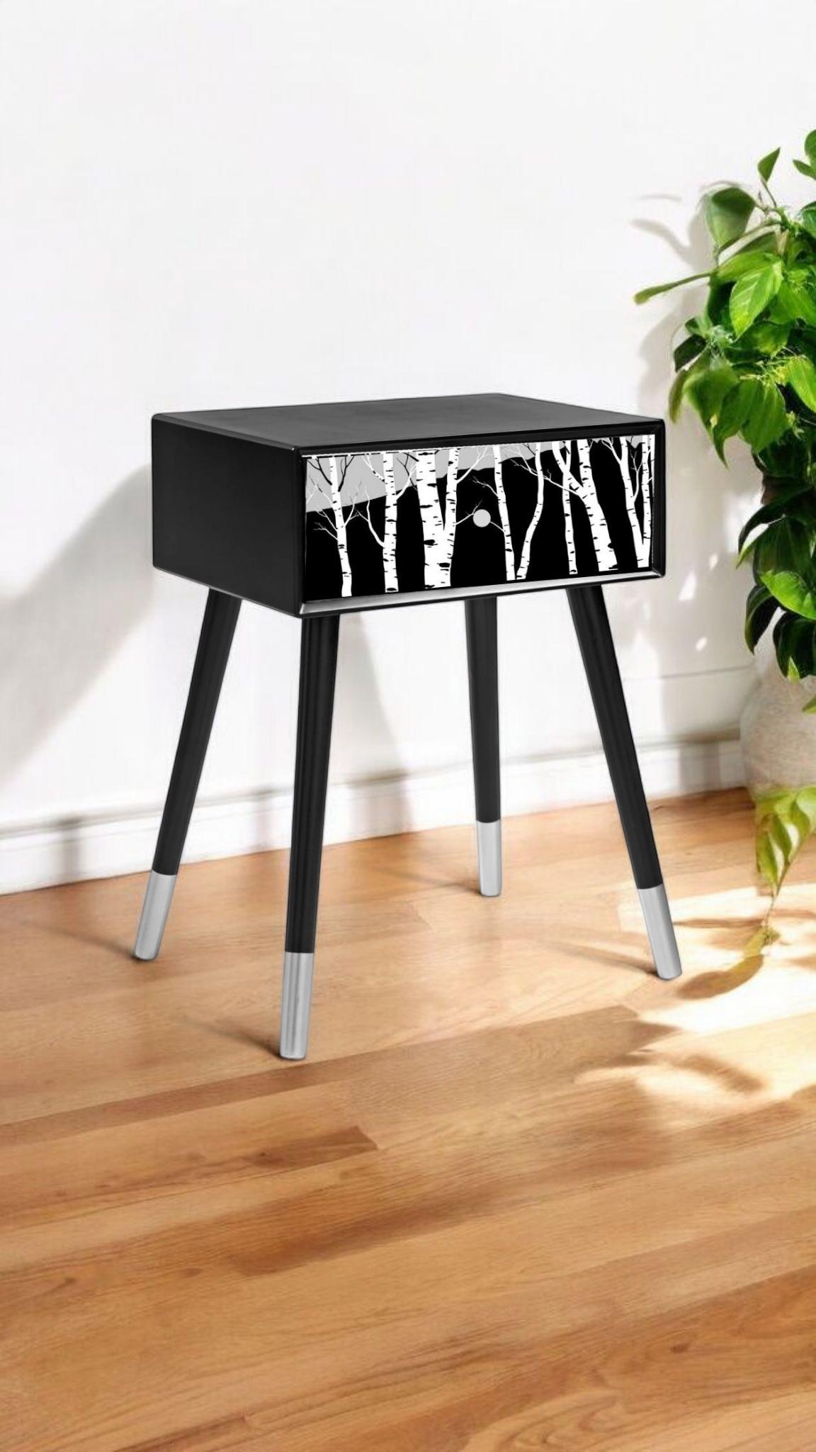 Custom Retro Bedside Table - Personalized Colour, Design, - Transform Your Bedroom Décor!