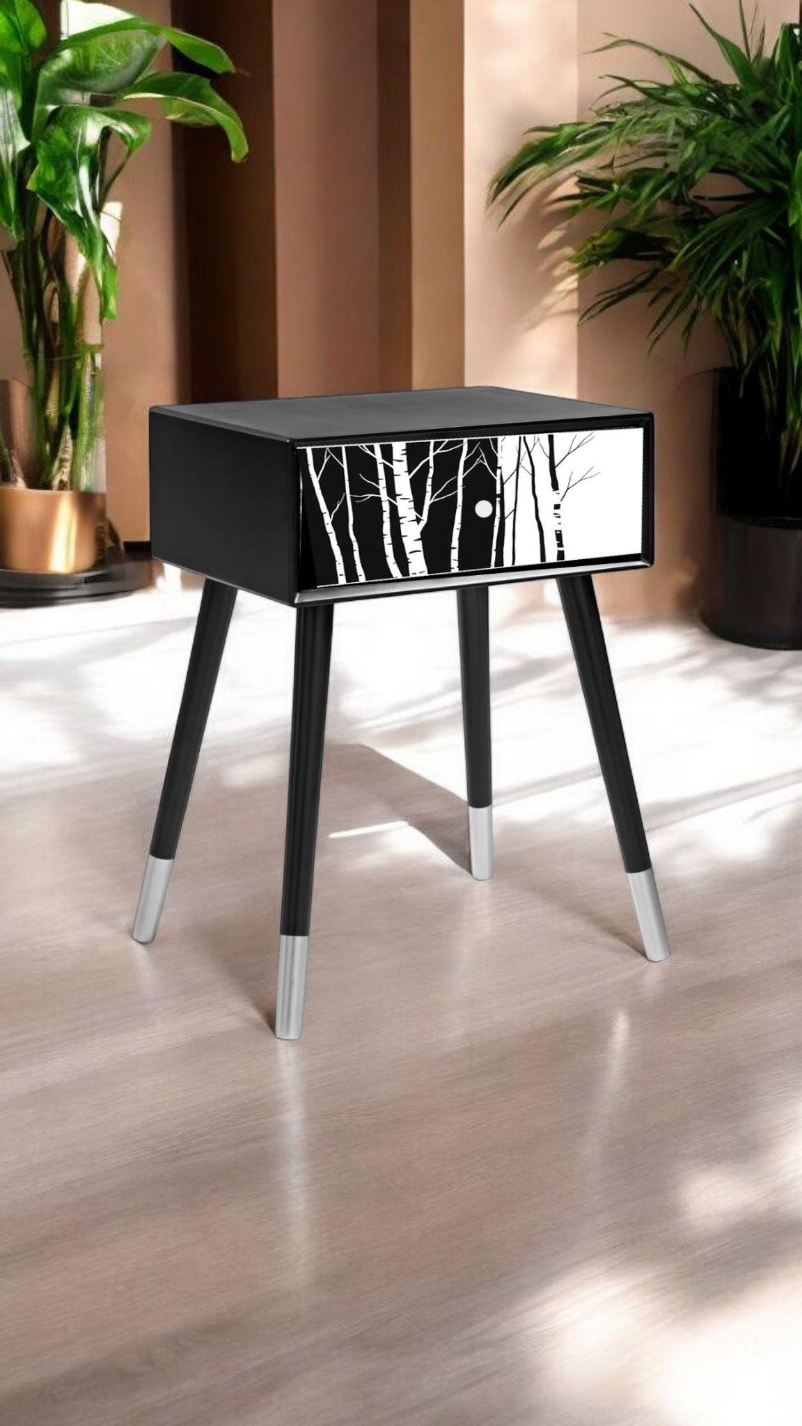 Custom Retro Bedside Table - Personalized Colour, Design, - Transform Your Bedroom Décor!