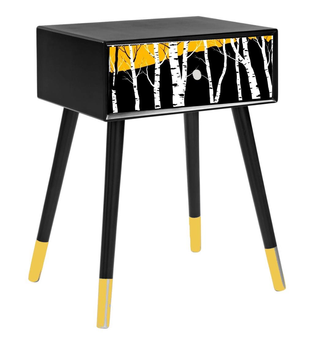 Custom Retro Bedside Table - Personalized Colour, Design, - Transform Your Bedroom Décor!