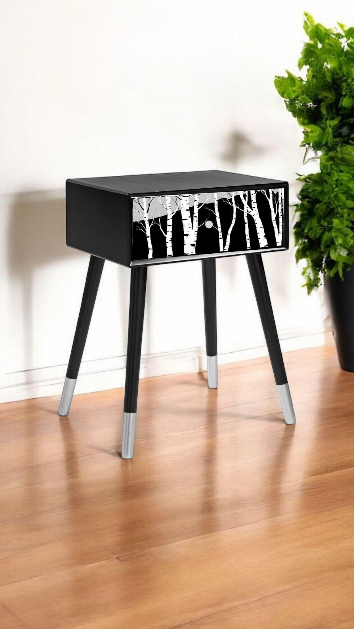 Custom Retro Bedside Table - Personalized Colour, Design, - Transform Your Bedroom Décor!