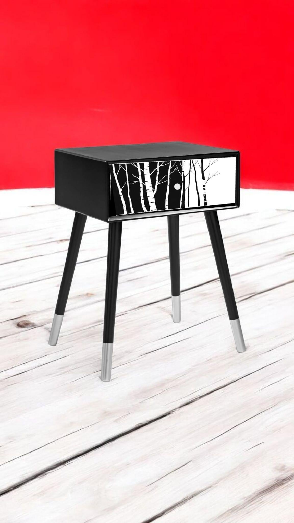 Custom Retro Bedside Table - Personalized Colour, Design, - Transform Your Bedroom Décor!