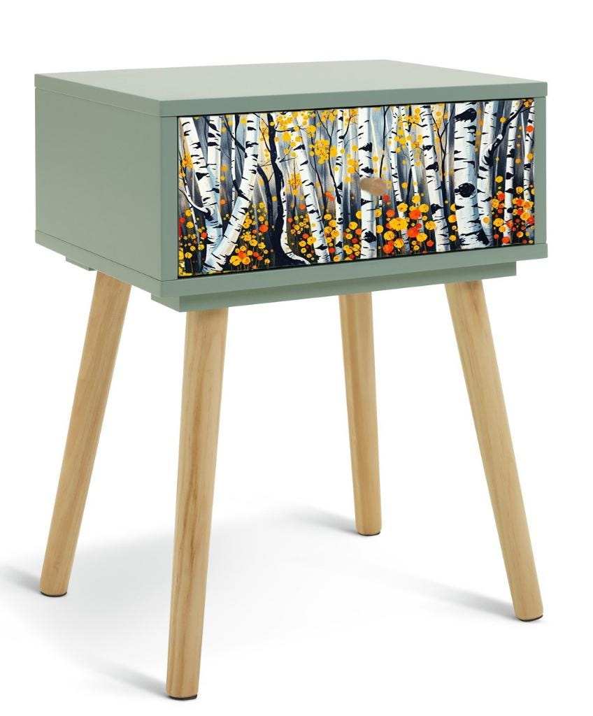 Retro Bedside Table with Custom Color, Design, and Leg Options - Perfect Addition for Any Home, Transform Your Bedroom