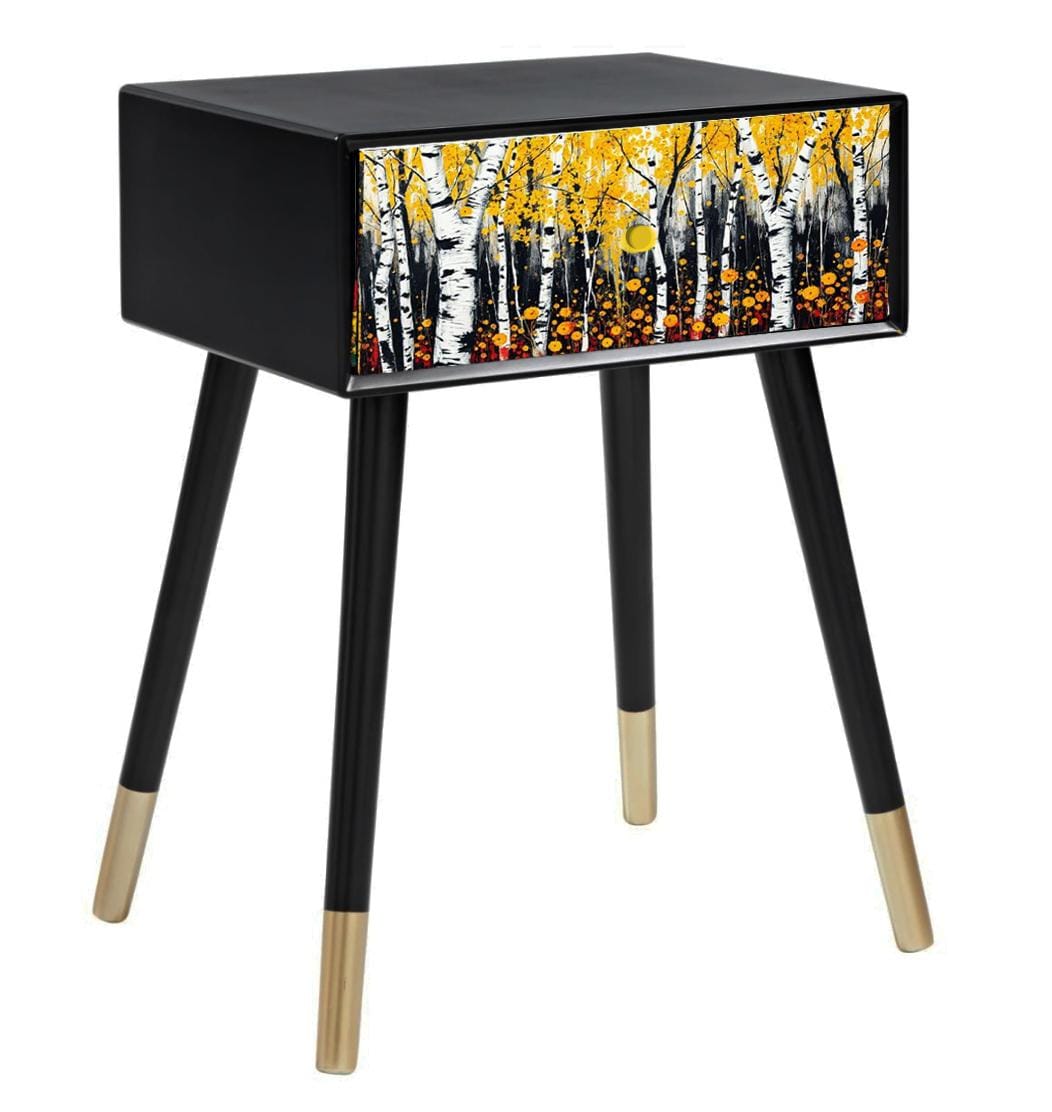 Custom Retro Bedside Table with Personalized Colour, Design, - Perfect Home Decor Addition