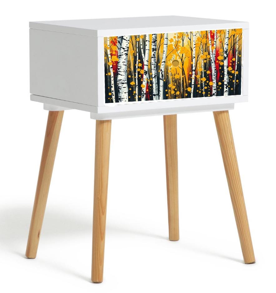 Retro Bedside Table Customizable Colour & Design Options - Transform Your Bedroom Décor - Choose Your Leg Style - Add a Pop of Vintage