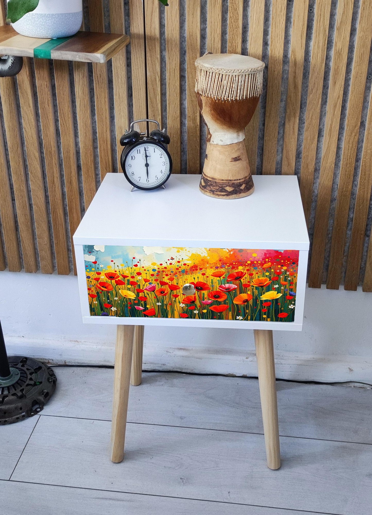 Nature inspired Retro Bedside Table - Customizable Colour & Design - Perfect Addition to Any Home - Choose Legs - Style - Transform Your Bed