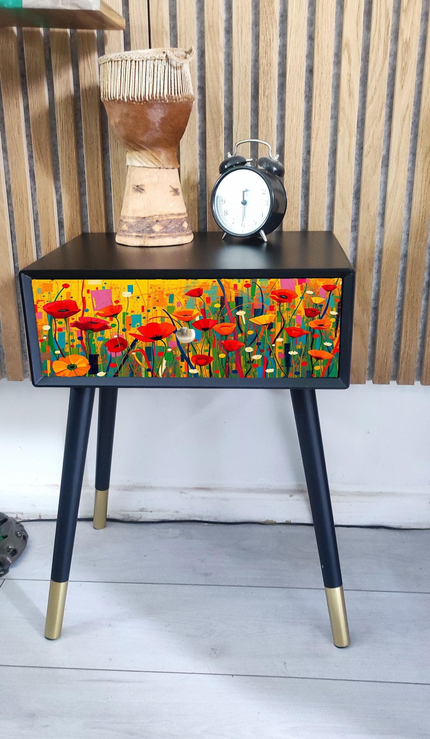 Custom Retro Bedside Table | Colourful Design Options | Transform Your Bedroom Decor