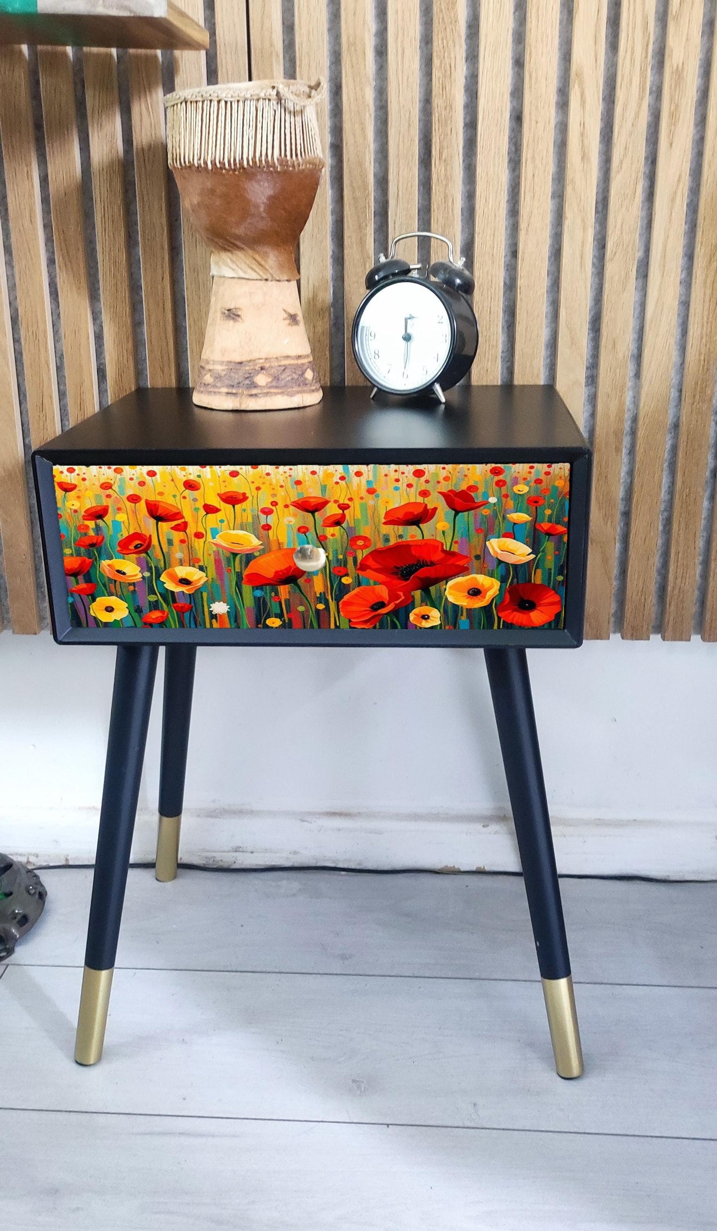 Custom Retro Bedside Table | Colourful Design Options | Transform Your Bedroom Decor