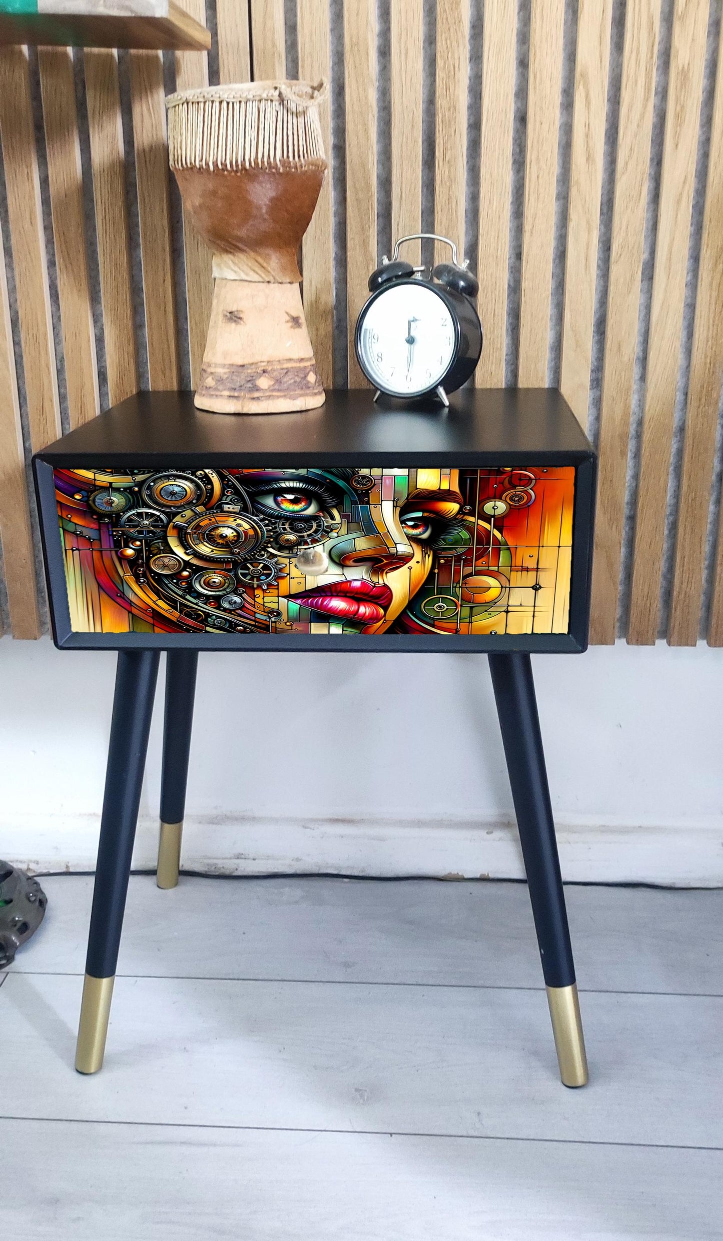 Custom Retro Bedside Table | Colourful Design Options | Transform Your Bedroom Decor