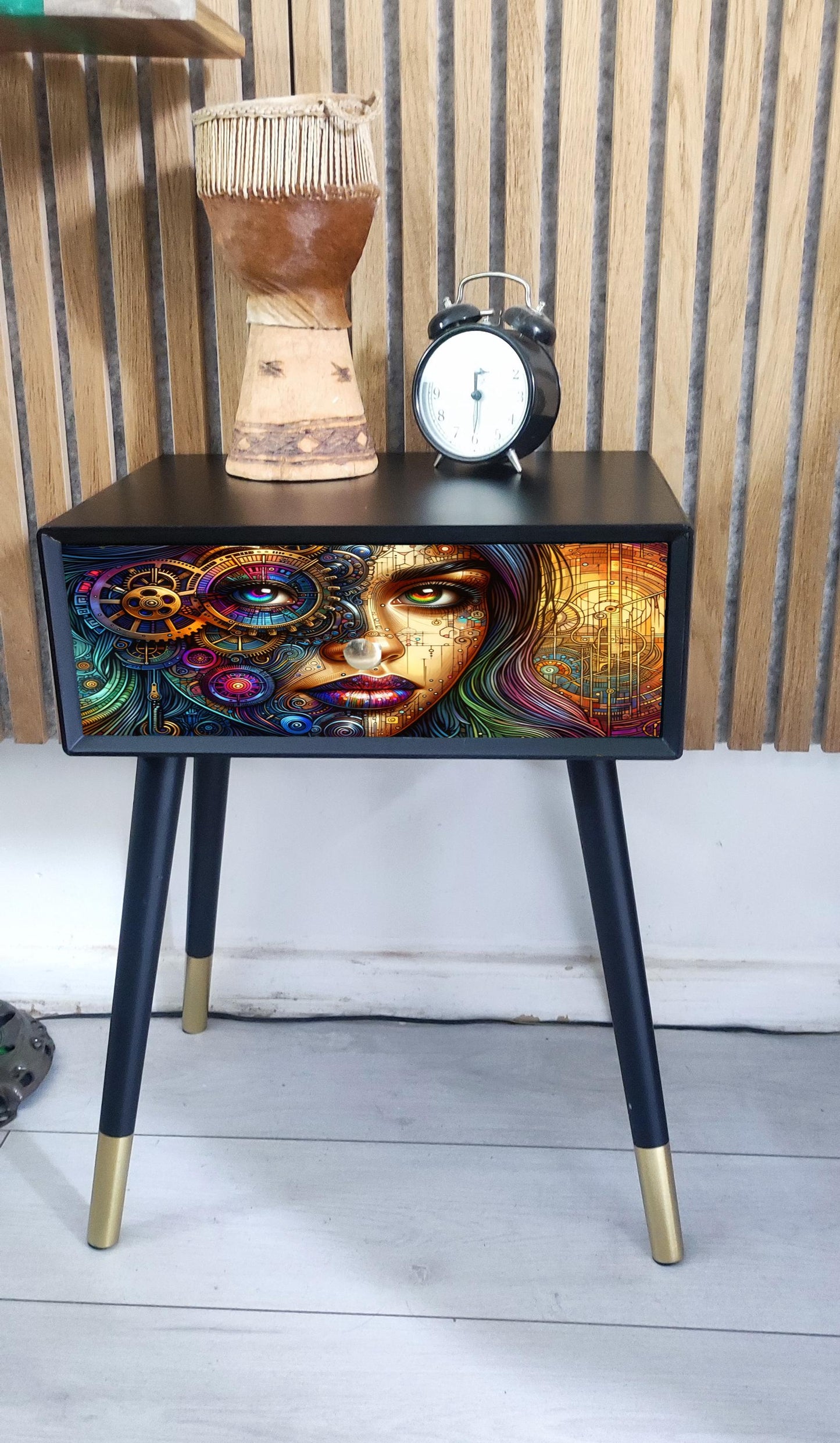 Custom Retro Bedside Table | Colourful Design Options | Transform Your Bedroom Decor