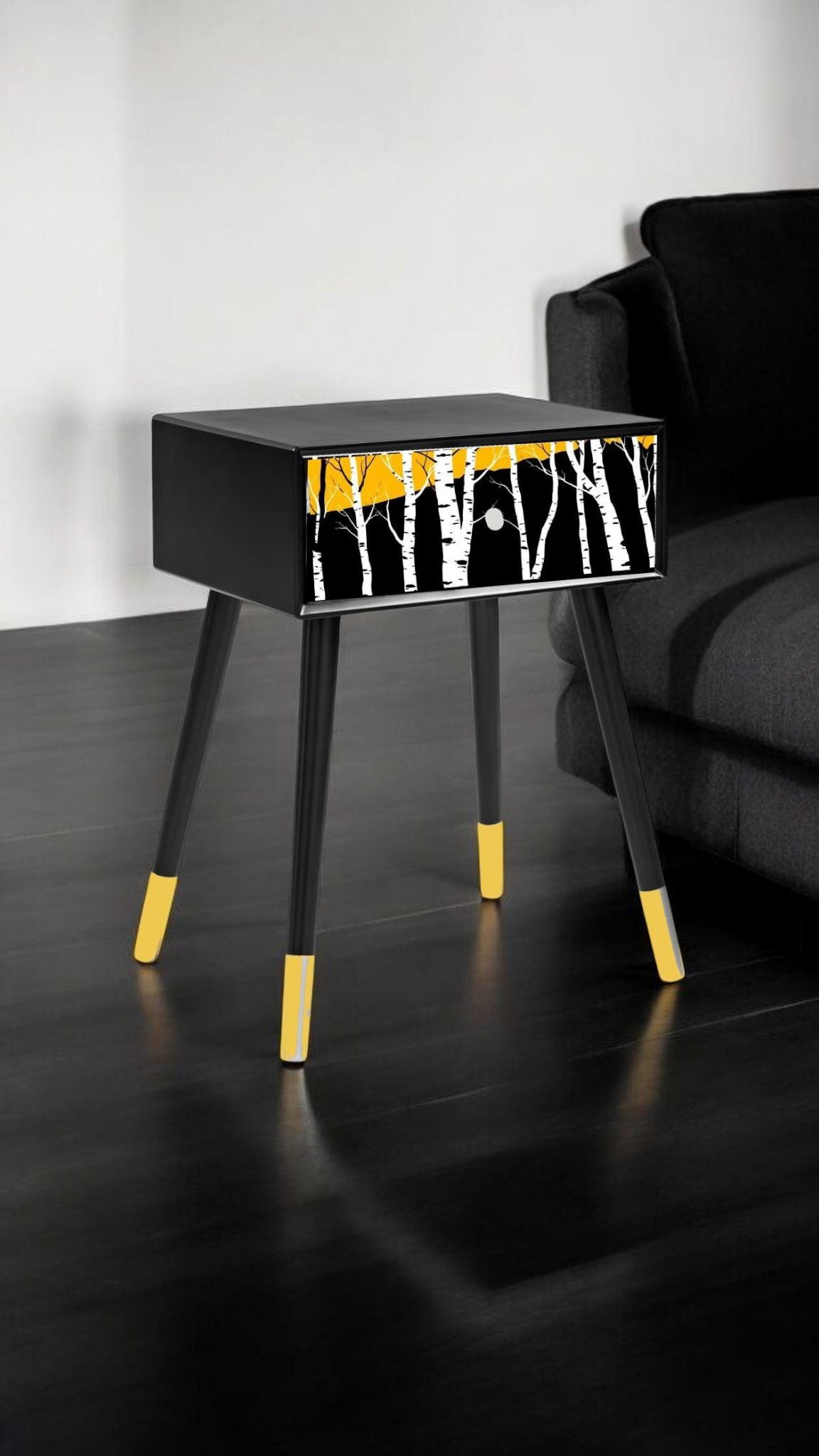 Custom Retro Bedside Table - Personalized Colour, Design, - Transform Your Bedroom Décor!