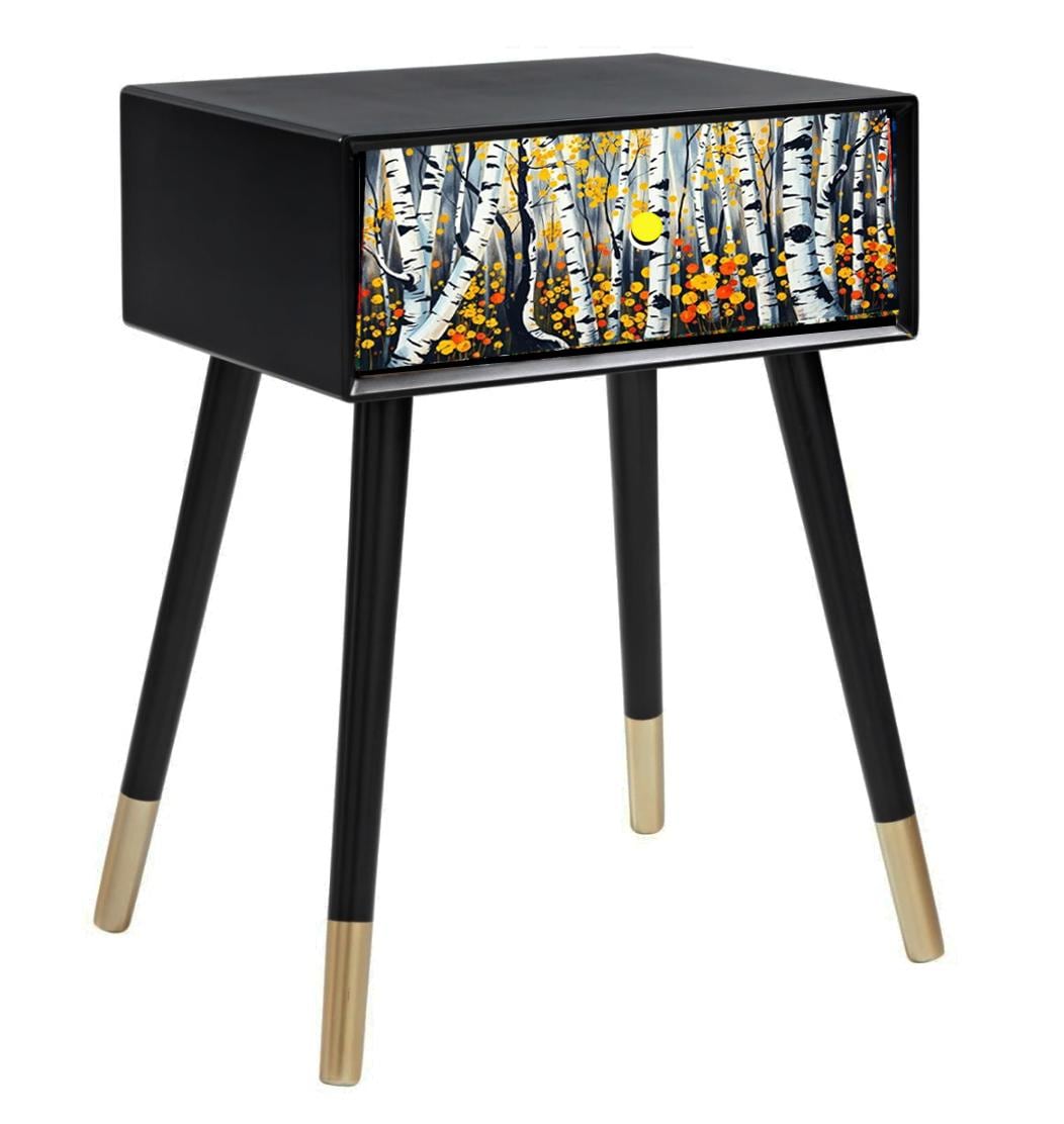 Custom Retro Bedside Table with Personalized Colour, Design, - Perfect Home Decor Addition