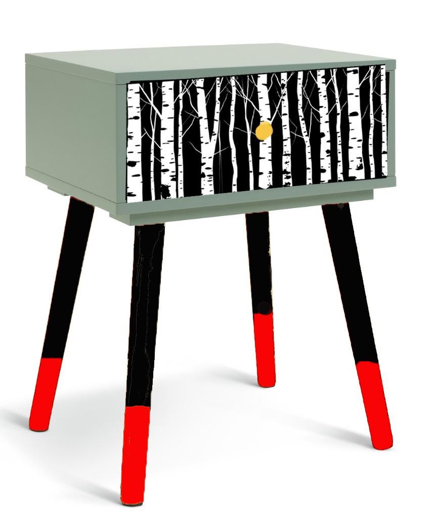 Custom Retro Bedside Table - Choose Your Color, Design & Legs - Transform Your Bedroom - Handcrafted Home Decor